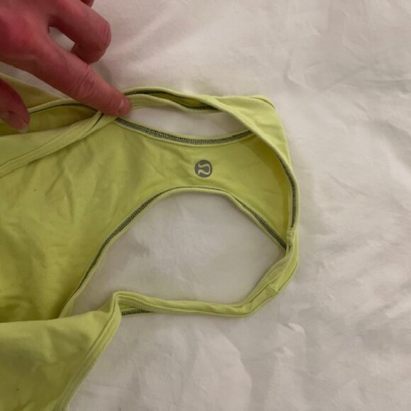 Lululemon OG Cool Racerback Clarity Yellow Tank Top Size 4 - Picture 3 of 3